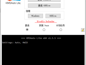 Win10 激活工具 _KMSAuto Lite Portable v1.5.5
